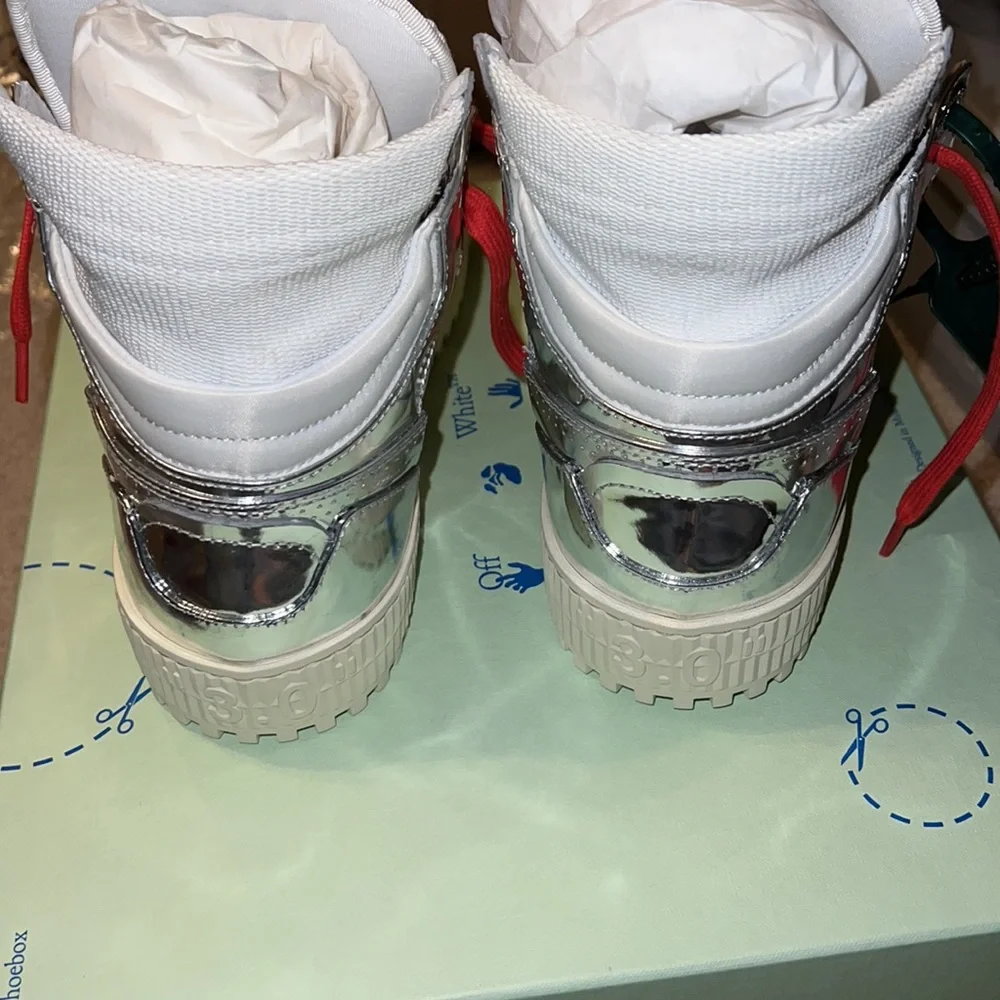NWT OFF-WHITE 3.0 off court full mirror Womens high top sneaker - Picture 6 of 8